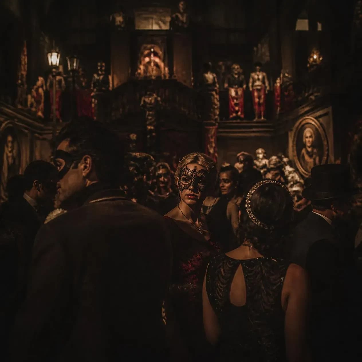 Secret Cinema London, immersive film experience with audience in costume inside a themed built set,_compressed.webp