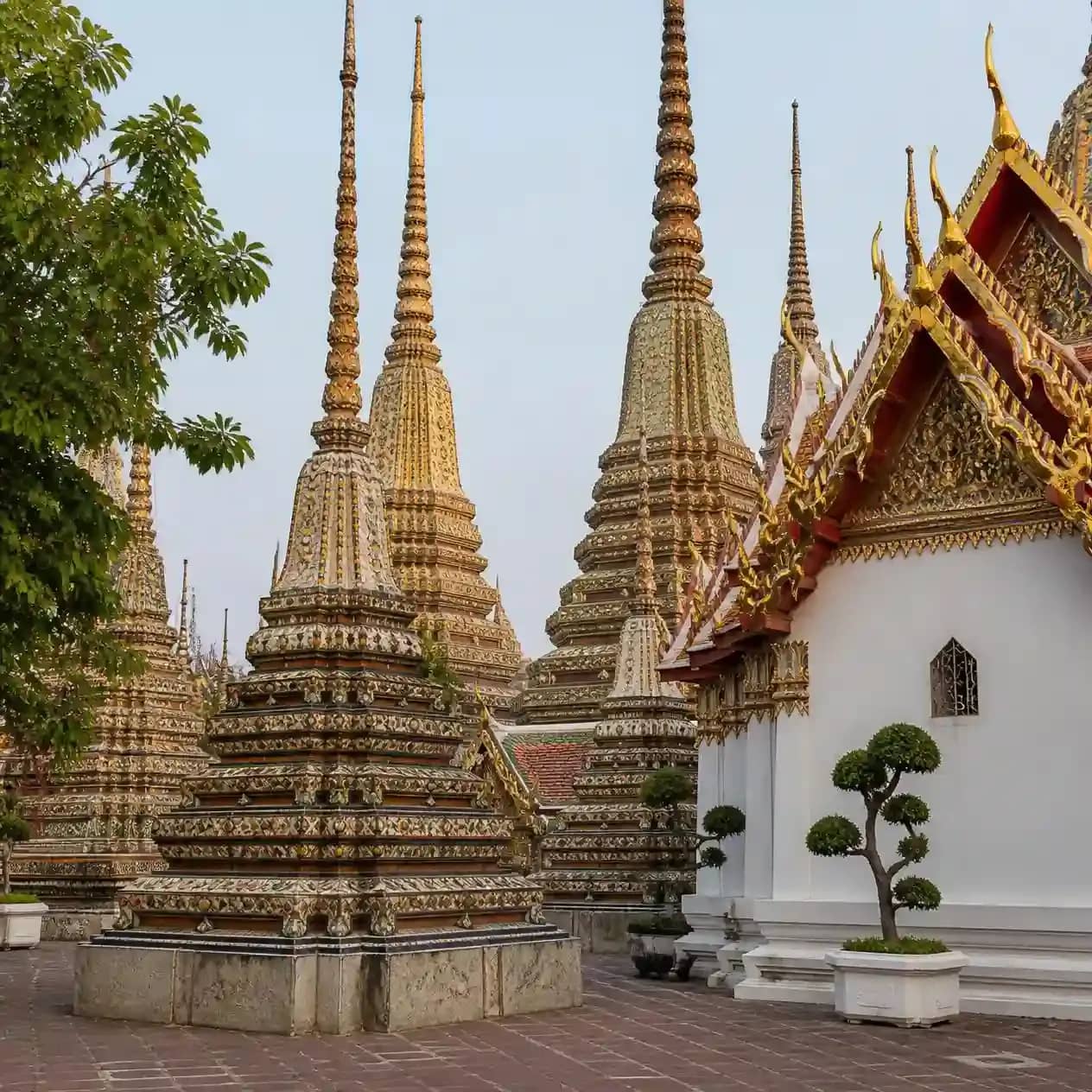 Wat Pho in Bangkok, Thailand, photorealistic_compressed.webp