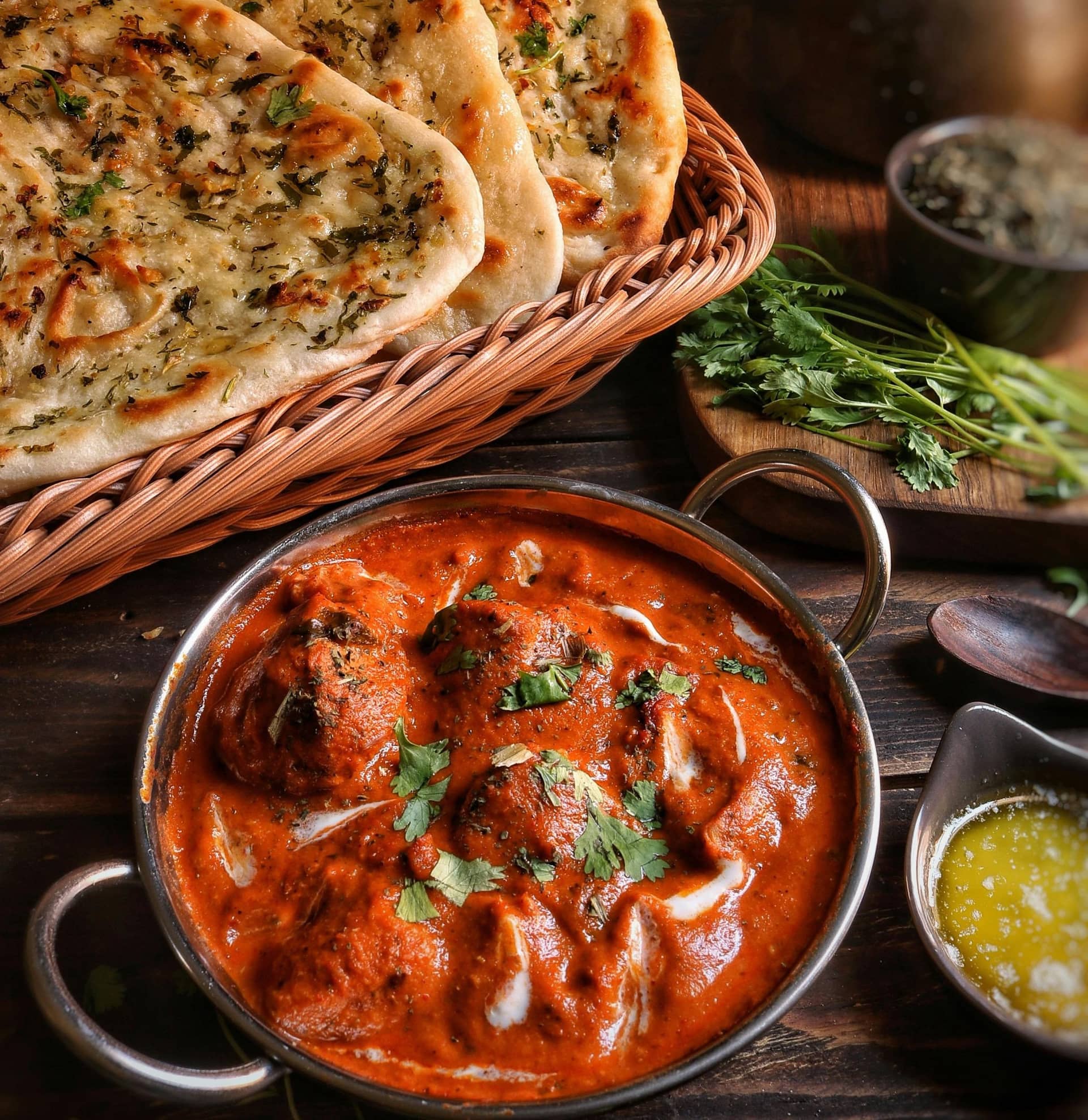 Butter Chicken With Naan or Kulcha