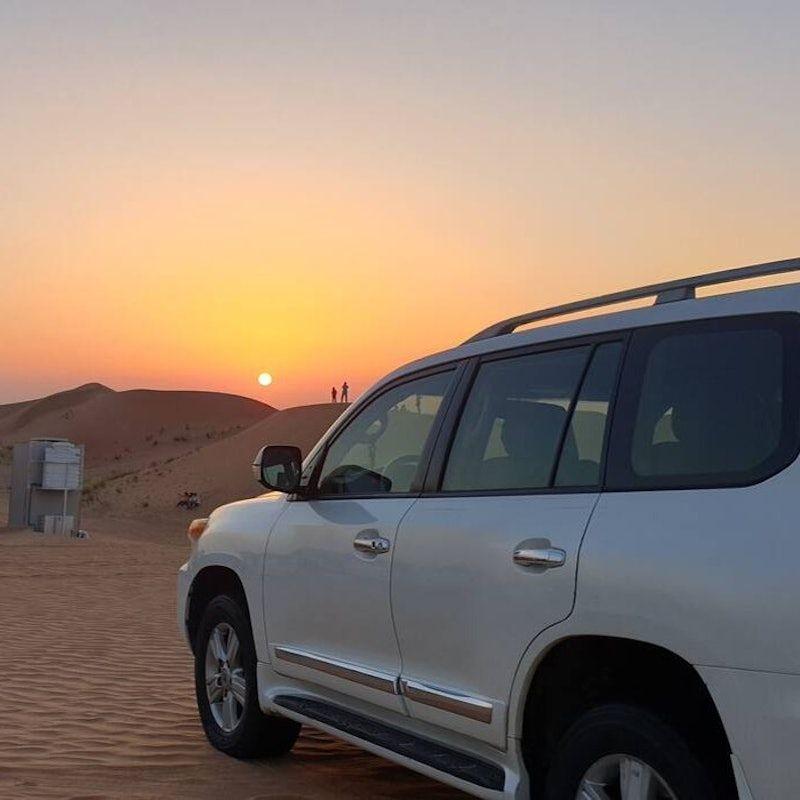 Dubai Morning Desert Safari in High Red Dunes + Sandboarding with Transfers