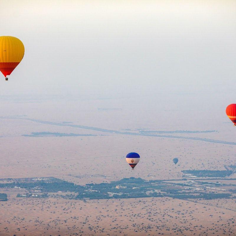Dubai Hot Air Balloon Flight with Breakfast & Camel Ride