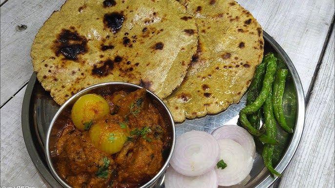 Bejad Ki Roti with Alu Pyaaz ki Sabzi
